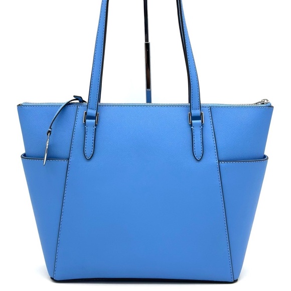 Michael Kors Large Charlotte Tote Bag Blue/Silver - Picture 5 of 11
